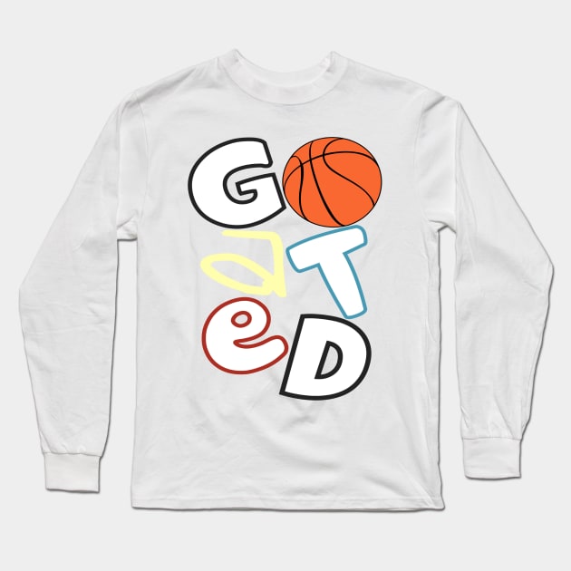 GOATED Basketball Puzzle (Pro Oreo) Long Sleeve T-Shirt by WavyDopeness